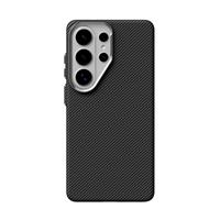 JOYPORODO B357 Étui magnétique tendance en PC avec autocollants aquatiques pour Samsung S23 S24 S25 Ultra, coque de téléphone antichoc à texture fibre de carbone