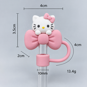 ฝาครอบหลอดซิลิโคนอะคริลิคแบบแบนสำหรับแก้วน้ำแข็ง Stanley 8-10 มม. ฝาปิดทรงสี่เหลี่ยมรักษ์โลก ประดับลูกปัด ตกแต่งแก้วน้ำในรถยนต์ - Product Image 4