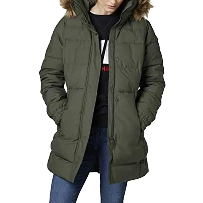 Wholesale High Quality New Design Women simple Clothing Waterproof Windproof Warm Winter Mid Length Coat Women