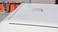 Membrane EPDM autocollante blanche 60 mil à coutures renforcées pour toitures de camping-cars, matériau de réparation et d'étanchéité