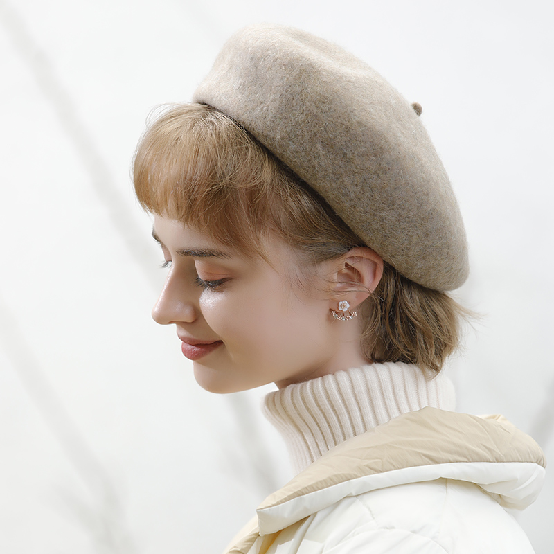 ZLYC Womens Franse baret hoed omkeerbare effen kleur kasjmier mozaïek ZLYC Womens Franse baret hoed omkeerbare effen kleur kasjmier mozaïek