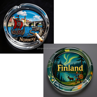 Cendrier en métal lourd personnalisé en gros, souvenirs Finlande/Norvège, décoratif antique, écologique, certifié ROHS