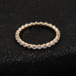 Anillo de Boda de Oro de 14K Personalizado de Lujo, Diseño Minimalista, Certificado IGI, Anillo de Compromiso con Diamante Cultivado en Laboratorio, Joyería Fina para Parejas - Product Image 4