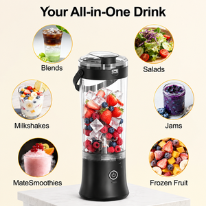 Licuadora Portátil de Viaje con Patente de Fábrica, Recargable por USB, 6 Cuchillas, Libre de BPA, Exprimidor Personal para Hacer Smoothies, para Gimnasio y Deportes - Product Image 5