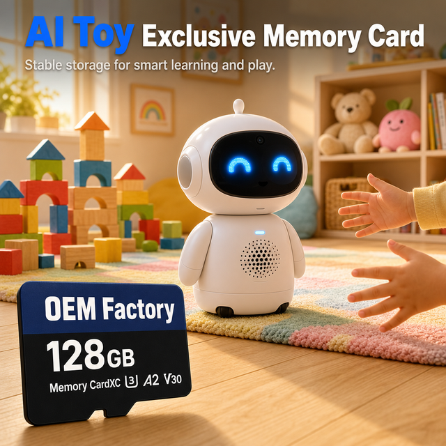 Nandstor Factory Custom Logo Memory Card 16GB 32GB 64GB 128GB OEM SD TF Card Class 10 High Speed for Security Camera AI Toy