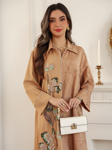 <span class=keywords><strong>2026</strong></span> रामदान नए अबाया जैक्वार्ड कपड़े के रूप में कढ़ाई मुस्लिम पोशाक जातीय वस्त्र - Product Image 5