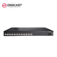 Jaringan Stasiun Siaran HD Komposit HD DVB-T ATSC Koaksial 24 Saluran Pemancar RF Pita Penuh Modulator TV Digital