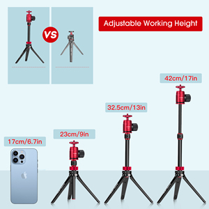 ポケットミニ調節可能な金属製デスクトップ三脚マウント360度ボールヘッド<span class=keywords><strong>DSLR</strong></span> & デジタルカメラ用 - Product Image 5