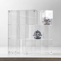 Présentoir en acrylique personnalisé Bubble Mart support de rangement multicouche anti-poussière pour boîte aveugle Labubu accessoires de jeu de figurines
