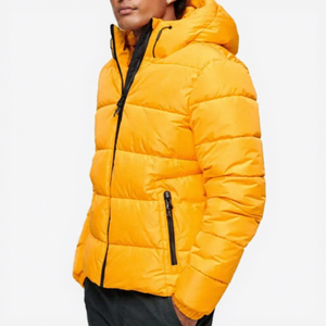 OEM Custom <b>Long</b> Sleeve Cotton Padded <b>Coat</b> Winter Warm Asymmetric Paneled Windproof <b>Waterproof</b> Nylon Puffer <b>Coat</b> Jacket for Men - Product Image 1
