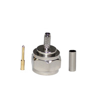 Conector RF Macho F-C-J1.5 de Cobre al por Mayor para Cables RG316 RG174, Conector Tipo F, Conectores F para Coaxial