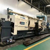 Mesin Bubut CNC Horizontal Heavy Duty Berkualitas Tinggi, Rigiditas Tinggi, Flat Bed, Single Spindle untuk Pemesinan Part Seal Hidrolik