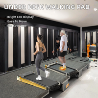 Tapis de marche électrique portable sous le bureau, utilisation à domicile, affichage LED, massage, tapis de marche, contrôle, matériau ABS SANS test de fréquence cardiaque