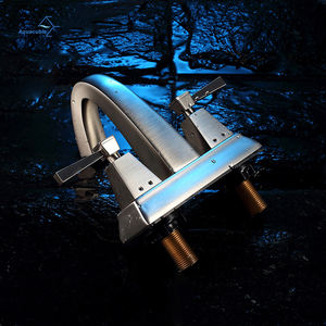 Salle de bain américaine Salle de bain Centerset Lavabo en laiton brossé <span class=keywords><strong>Robinets</strong></span> de lavabo UPC - Product Image 3