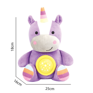 Jouets en peluche licorne avec veilleuse, projecteur d'étoiles, machine à berceuses, peluche licorne pour enfants, squishies, apaisant le sommeil - Product Image 5