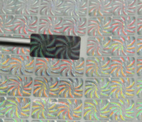Logotipo holográfico antifalsificación reflectante impreso en color Sticker3D Impresión en relieve Holograma troquelado con láser