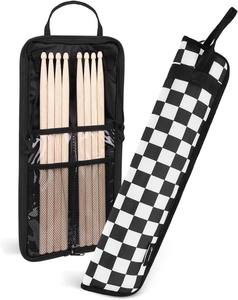 Échantillon gratuit Sac de baguettes en cuir PU personnalisé Étui pour instruments pour batteur avec support confortable Cadeau pour musiciens - Product Image 1