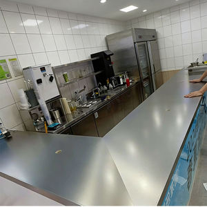 Catering Stainless Steel Bar Counter Surface With <b>Display</b> <b>Shelf</b> Custom Bar Counter For Restaurant Hotel Event Wedding Use - Product Image 1