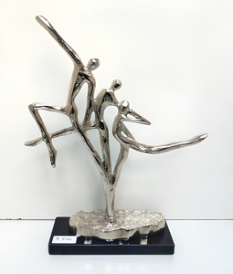 Aluminum High Q Modern Silver <b>Figurative</b> Sculpture Handmade Eco-Friendly Durable Metal Art Tabletop Decor Living Room Home - Product Image 1
