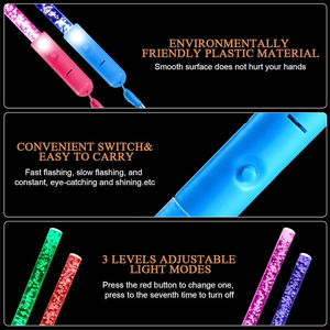 Hot <span class=keywords><strong>Sale</strong></span> 26cm Leuchten Zauberstab Led Leuchtstäbe Rave Party begünstigt Acryl blase Bunte blinkende Zauberer Zauberstäbe für Party zubehör - Product Image 4