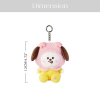 Porte-clés en peluche série Fleur de cerisier avec motif de dessin animé mignon, origine Zhejiang