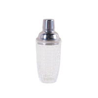 Shaker Boston en verre avec couvercle en acier inoxydable pour mélanger les boissons, outil de barman avec shaker en verre pour glace pilée