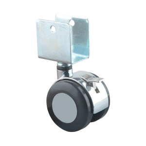 Rueda Giratoria de Poliuretano Silenciosa con Placa de Montaje de 2 Pulgadas, de Aleación de Zinc, para Muebles Yue Lide - Product Image 3