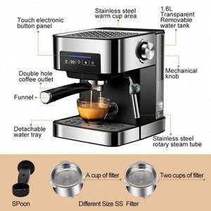 Cafetera Espresso Portátil de Acero Inoxidable Tipo Italiano de 20 Bares con Vaporizador de Leche para Espresso, Cappuccino, Latte y Mocha - Product Image 5