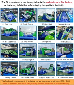 Thiết kế mới ngoài trời <span class=keywords><strong>5K</strong></span> chạy tùy chỉnh thư bị trả lại thổi lên chướng ngại vật nhảy xung quanh <span class=keywords><strong>5K</strong></span> Inflatable Combo trở ngại khóa học để bán - Product Image 6