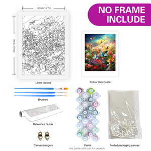 Kits de Pintura por Números <span class=keywords><strong>para</strong></span> Adultos, Kit <span class=keywords><strong>para</strong></span> Principiantes, Mariposas y Flores, Dibujo por Números <span class=keywords><strong>para</strong></span> Decoración del Hogar, Arte de Pared, 40x50cm - Product Image 2