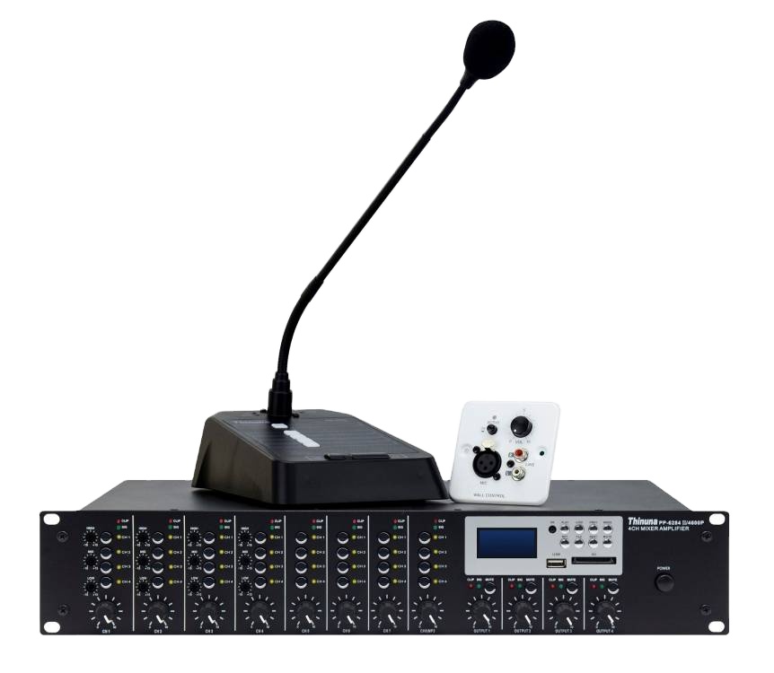 Thinuna PP-6284 II PA система 8x4 микшная матрица со звуком 450 Вт, 4 канала, система громкой связи, усилитель с фиксированным напряжением