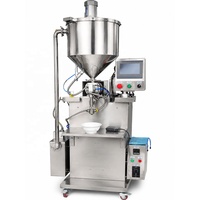 Machine de remplissage semi-automatique chauffante et mélangeuse pour beurre de cacahuète, pâte de sésame et crème au chocolat avec pompe de transfert