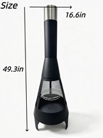 Poêle à bois portable à foyer haut pour extérieur, barbecue vertical, réchaud de camping, gril en fer pour jardin, cour arrière, forêt, chauffage