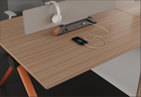 Poste de travail modulaire Ensemble de bureau et chaise de collaboration moderne Rangement extensible