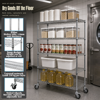 Chariot de rangement pour cuisine professionnelle, 6 niveaux, en acier inoxydable, étagère roulante robuste pour entrepôt, roues, capacité de 250 kg par étagère