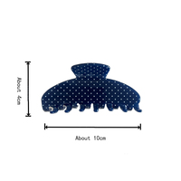 Pince à cheveux personnalisée vintage à pois en acétate, 10 cm, grandes pinces requin pour femmes, accessoires de mode de haute qualité pour usage quotidien