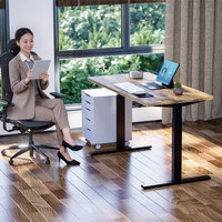 Bureau écologique 23 mm/s à moteur unique réglable en hauteur Bureau assis-debout Cadre de table électrique Bureau debout