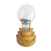 Vente au détail d'air électrique mélangé chanceux dip loto en ligne jeu cadeau de tirage machine de loterie de balle de ping-pong en verre