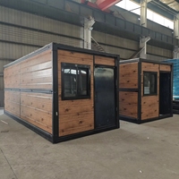 Bureau mobile de luxe en panneaux sandwich d'acier, résistant aux ouragans, avec salle de bain, installation facile
