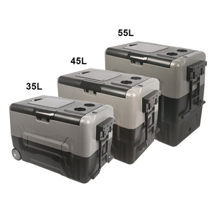 Freezer Portabel 12V 24V 220V 45L Kulkas Mini Freezer untuk Mobil Freezer Kulkas Perkemahan Luar Ruangan Karavan Camping - Product Image 1