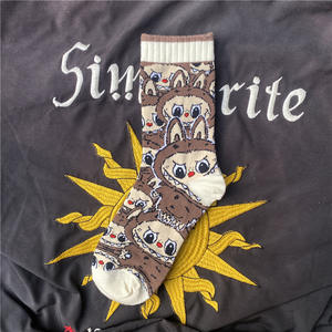 Kaus kaki katun kartun trendi, aksesori kaus kaki setengah betis Anti selip bernafas menyerap keringat musim gugur/dingin - Product Image 6