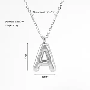 Wholesale hip-hop style stainless steel chain titanium 26-letter pendants for men and women universal necklace