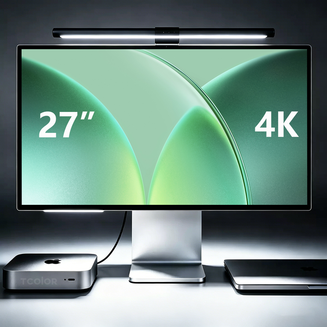 TCOLOR Branded Monitors Aluminium Monitor 4k 27 Inch Glossy Moniitor Vertical Screen Studio Display Aluminium Monitor for Laptop