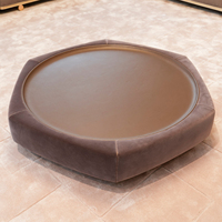 Table basse en tissu pour salon moderne et luxueux, table basse créative pour villa et appartement, table à thé en cuir microfibre