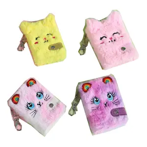 New Cartoon Plush Hand Keychain Book Cute Kitty Children's Writing Pocket Notebook for Holiday Gift