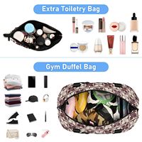 Tas Koper Desain Ulu Hawaiian Quilt Tahan Air Kapasitas Besar Set Tas Gym 2 PCS Tas Duffel Perjalanan Portabel untuk Wanita