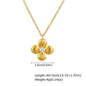 Trendy Tarnish Free Flower <strong>Charm</strong> Necklaces Women Gold Plated <strong>Bowknot</strong> Butterfly <strong>Pendant</strong> Necklace - Product Image 4