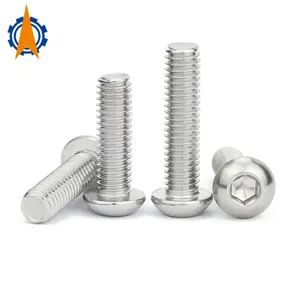 Iso7380 Cup Allen M2 M3 M4 M5 M6 M8 M10 Stainless Steel Hex Drive Hexagon Socket Round Button Head Machine Screws