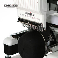 CHOICE GCMINI-A1201E Machine à broder automatique à tête unique à 12 aiguilles Broderie plate pour vêtements Casquettes Moteur neuf