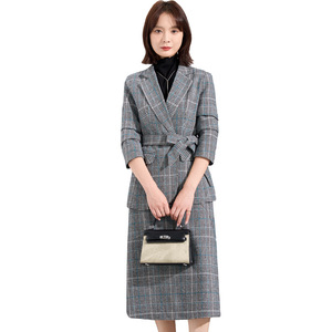 Plaid Suit Set For Women 2025 New Style High End Business Professional Two Piece Anti Wrinkle Woven Fabric Casual Suit - Product Image 5